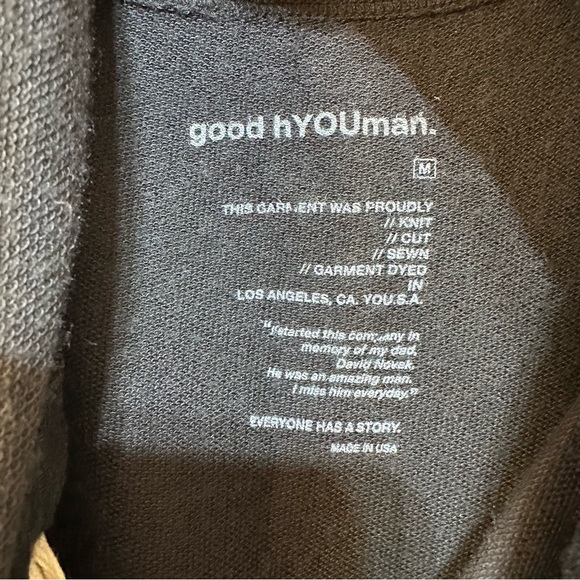 EUC Good H Youman Black Knit Muscle Tee Side Tie Sz Medium - Picture 8 of 10